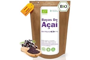 Detox Organica Bayas De Acai Polvo Orgánico - 100g Açaí en Polvo BIO -Bayas De Acai Organico Freeze-Dried – Extracto Crudo de la Pulpa – Cultivado en Brasil, Liofilizado