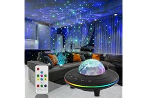Mycket Star Projector, Galaxy Projector Light, Ocean Wave LED Night Light Lamp, Night Light Projector with Remote 360°Rotating Sleep Soothing Colors Changing Timer for Kids（No Bluetooth Speaker ）