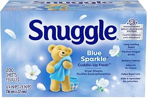 Snuggle 200 st bladigt tygmjukgörare, torktumlarark