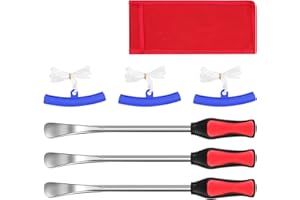 ‎REAQUE REAQUE Reifenheber Reifen Montiereisen Montierhebel Werkzeug 3 x Rad Felge Protektoren 3 x Fahrrad Reifenheber Tire Spoons Lever Iron Reifenwechselset für Motorrad Fahrrad Reifen