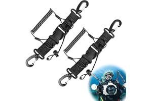 AKONE 2 Uds Buceo Mosquetón Buceo Cordones Cámara Subacuática Fijación Cámara de Cordones para Cámara Submarina Snorkel Anti Correa Correa para Submarinismo Accesorios Deportivos de Buceo