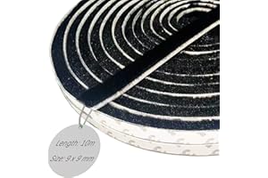 ZHENSFLOURISH Guarnizione a Spazzola, Paraspifferi Spazzola 10M, 9mm(L) x 9mm(P), Nero, Adesivo Autoadesiva