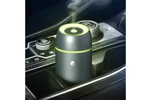 Earnest Living Dyfuzor olejków eterycznych do samochodu, odświeżacz powietrza do olejków eterycznych, odświeżacz powietrza, dyfuzor do aromaterapii, 100 ml, z timerem, nocną lampką nocną i funkcją