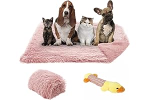 TVMALL Couvertures pour Chien Chat Couverture pour Animal Domestique en Fourrure pelucheuse - Coussin de canapé - Matelas pour Chiens - Doux et Confortable pour améliorer Le Sommeil (Rose, M)