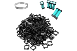 ABOVE ZERO 200 pezzi 18650 Batteria al Litio Staffa - 18650 Supporto Batteria Agli ioni di Litio - Supporto Cilindrico per Batteria con Piastra in Nichel da 2 m – Supporto per Batteria per Fai Da Te