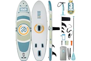 Niphean Tavola SUP Gonfiabile Adulti, SUP Gonfiabile da 305 cm con ala Balanced per Principianti E Accessori Resistenti, Stand up Paddle Gonfiabile per Adulti, Paddle Board Multifunzione per Yoga