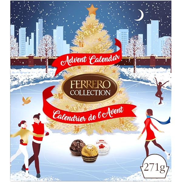 Ferrero Collection Advent Calendar, Christmas Chocolate Hamper Gift Box,  Includes Rocher, Raffaello and Rondnoir Pralines, Box of 25 (271g) :  Amazon.co.uk: Grocery
