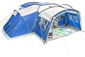 Skandika Nimbus 12 - Tienda de campaña Familiar/Grupos - mosquiteras - 760x630 cm - 3 cabinas