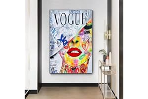 MKWDBBNM Pop Art Love Vogue Femme Toile Peinture Mordern Street Art Affiches et Gravures Mur Art Photos pour Salon Décoration de La Maison | 60x80cm Pas de Cadre