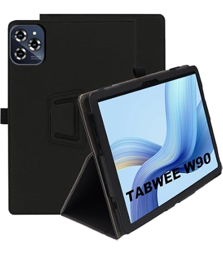 Étui Magnétique Pour Tablette KINGRID W90 11 Pouces - Housse 3 Volets En PU Et PC Antichoc - Support Pour Visionnage Et Frappe - Noir - 12