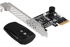 SilverStone SST-ES02-PCIe - Interruptor de control 2,4G inalámbrico para Encender/Resetear el ordenador, El altavoz para PC integrado, PCIe