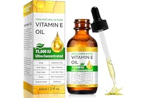 YUEPLATTNMAY Pure Vitamin E Oil for Skin, Natural Organic Vitamin E oil for Scars, Hair & Face (2 Fl Oz) - Non GMO, Cold Pressed, Cruelty Free Skin Repair & Moisturizing Solution, Easy to Absorbed