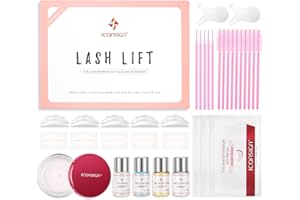 ICONSIGN Upgraded Lash Lift Kit, Eyelash Permimg Kit with Glue Balm Eyelash Lifting Semi-Permanent Eyelash Perm, Salon Quality