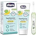 Chicco Toothpaste Applebanana + Chicco Brush Green 6-36M