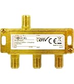 Répartiteur Câble TronicXL 3 Voies - Pour TV TNT, SAT, UHF, VHF - Compatible 4K Et HD - Boîtier Métal