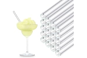 HÅLM HALM Pailles en verre Réutilisables - 50 pièces droites 15 cm - Tubes pour restauration, restaurant, bar, café, hôtel - Résistants au lave-vaisselle - Siphons en verre