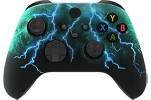 ‎EXTREMERATE eXtremeRate Front Case Gehäuse für Xbox Series X&S Controller, Vordere Hülle faceplate Cover Skin Shell Zubehör für Xbox Core Controller Model 1914(Grüner Sturm)-Kein Controller