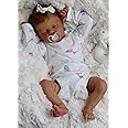 iCradle Black Realistic Reborn Baby Dolls Girls 18 Inch African American Lifelike Sleeping Newborn Baby Doll Toy for Ages 3+