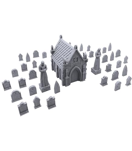 QP3D - Bâtiment de piliers en ruine de bataille, paysage de terrain pour table et RPG 28-32 mm