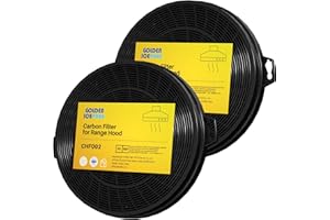 GOLDEN ICEPURE Filtre à Charbon pour Hotte Aspirante Actif Compatible Avec hotte Dehflex AK01, Hotte, Extracteur de cuisine (Facture disponible), 210mm 2 pièces