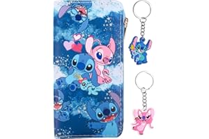 Wirhaut Geldtasche Kinder, Cartoon Geldbörse Anime Zeichentrick Cartoon Kinder Leder Geldbörse Langes Geldbörse mit Reißverschluss Geburtstagsgeschenk für Cartoon Fans Jungen Mädchen