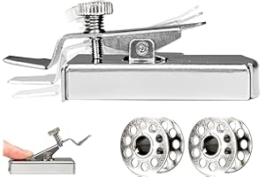 LOODIA 1pcs Magnetische Nahtführung und 2pcs Spulen für Nähmaschine, Multifunktionales Anti-Curl-Magnetmessgerät, Magnete Nähmaschine Nähen Zubehör, Nähzubehör für Hand Nähmaschine (1 Satz)