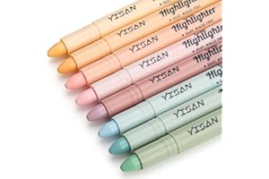 YISAN Evidenziatore Bibbia, evidenziatore secco, senza sbavature, 8 colori estetici, 70627
