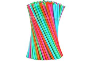 ZHUOAI Strohhalme,100 Stück,Party-Trinkhalme,für Party,Geburtstag,Hochzeit Wiederverwendbare Strohhalme,Plastik Trinkhalme für Smoothies,Saft,Cocktail