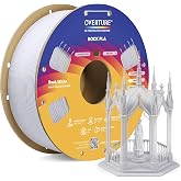 OVERTURE Marble PLA Filament for 3D Printer, 1 kg Rock White | Realistic Marble and Rock Textures, Unique Veins, Matte Rough,