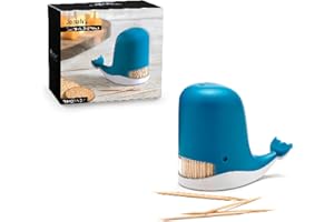 PELEG DESIGN Jonah Porte-Cure-dents - Distributeur de Cure-Dents en Forme de Baleine - Accessoire de Cuisine Décoratif pour les Repas ou Réunions