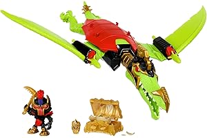 Treasure X Gold Dino Dissection Ptérodactyle. Dissèque, Secours et pars à l’Attaque. Set de Jeu Exclusif Chasseur et Dinosaure. Découvriras-tu Un trésor avec de l’Or véritable, 41678, Multicolore