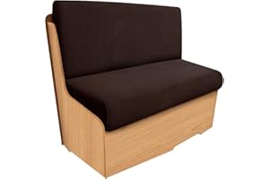 SYLC 2 Stücke Wohnmobil Esstischkissenbezüge Jacquard Ersatzbezüge Für Wohnwagen Bezug Für RV Esstischsitzbezüge Anhänger Überzügen Sofakissen (Dark Coffee,Set of 2)