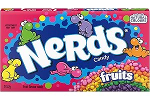 Nerds Candy Fruits VideoBox - Caramelle Fruttate con Ingredienti Naturali - Acide e Croccanti - Senza Aromi Artificiali - Perfette da Condividere - Confezione da 12 Scatole x 141 g