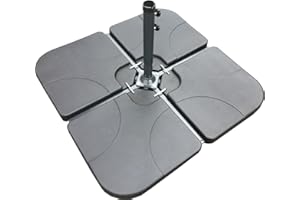 AIRWAVE Set of Four Base Weights For 3x3 Metre Cantilever Banana Parasols, Can Be Filled with Sand or Water, Waterproof, Easy Storage, Built In Handle, Black