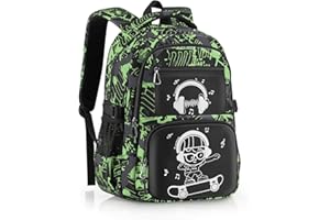 welsauber Schulrucksack Jungen 30L,Komfortabler Kinderrucksack Jungen,Schultasche mit Leuchteffekt,Wanderrucksack Kinder mit mehreren Fächern,46x32x15cm Viel Stauraum(für 8-12 Jahre)