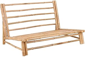 MICA Decorations Tropical Loungesofa - L120 x B88 x H73 cm - Bambus - Hellbraun