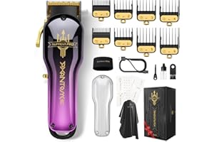 SUPRENT PRO Tondeuse Cheveux Hommes Professionnel - Tondeuse à cheveux rechargeable sans fil avec moteur sans balais - étui DIY et autocollants - Tondeuse à cheveux pour hommes pour les barbiers