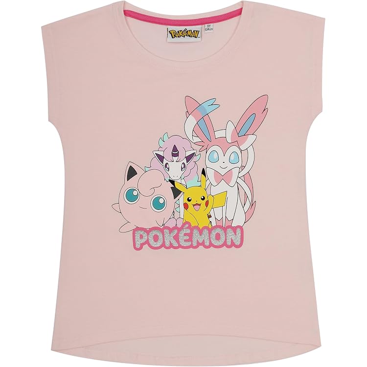 Pack De 3 T-shirts Pokémon Filles - Pikachu, Jigglypuff, Eevee En Coton 100%