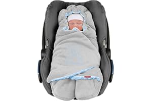 BYBOOM Baby Swaddling Blanket for Baby Car Seat, Universal Winter Blanket / Cosy Blanket / Footmuff for Child Seat, Pram or Buggy, Fluffy, Cuddly, Warm, Cosy and Very Soft