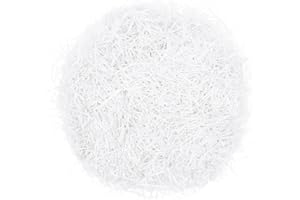 Mamiddle 100g Paglia per Cesti Decorativa Raffia per Riempimento Regali, Filler per Cestini, Scatole e Decorazioni - Materiale per Party, Matrimoni, Natale (Bianco)
