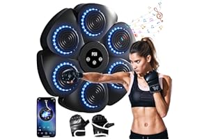 Haokelai Music Boxing Machine, 2025 New Indoor Boxing Machine, Smart Music Boxing Machine with Boxing Gloves, 9 Speed Modes and Counting Mode, Musical Boxing Machine for Adults and Children Exercise