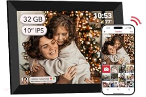 AKIMART Cornice Digitale Frameo WiFi 32 GB 10,1 Pollici Cornice Digitale Foto 1280 x 800 IPS Touch Screen LCD Cornice Per Foto Con Rotazione Automatica Momenti Istantaneamente Condivisi Tramite l'app Frameo