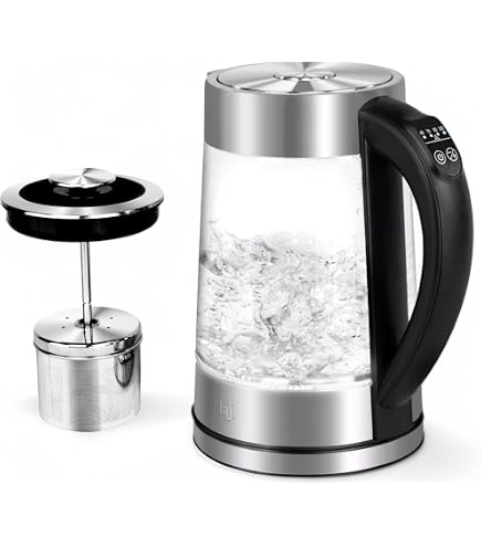 Avilia Glas-Wasserkocher 2 Liter – 1500 W, Einstellbare Temperatur, Edelstahl, Automatische Abschaltung