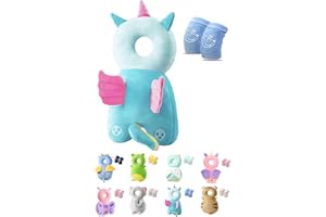 JEJA Protezione per La Testa Del Bambino, Regolabile Cuscino Protettivo per il Corpo Posteriore - Angelo Con Antiscivolo Ginocchiere Bambini