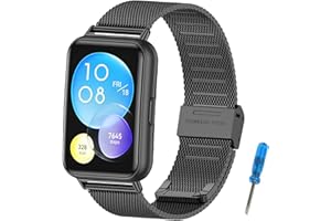 MIJOBS Wymienny pasek kompatybilny z Huawei Watch Fit Metalowy pasek do zegarka Huawei Fit Bransoletki ze stali nierdzewnej do Huawei Watch Fit Akcesoria do zegarków