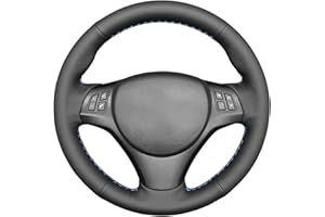 MEWANT Housse de volant personnalisée en cuir synthétique en microfibre en cuir housse de volant housse de volant DIY couture à la main pour Sport M3 E90 E91 E92 E93 E87 E81 E82 E88 X1 E84
