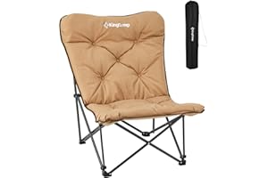 ‎KINGCAMP KingCamp Krzesło kempingowe, składane, lekkie krzesło kempingowe XXL, wyściełane, wygodne krzesło ogrodowe z wysokim oparciem, krzesło kempingowe z torbą, fotel relaksacyjny do ogrodu, na balkon