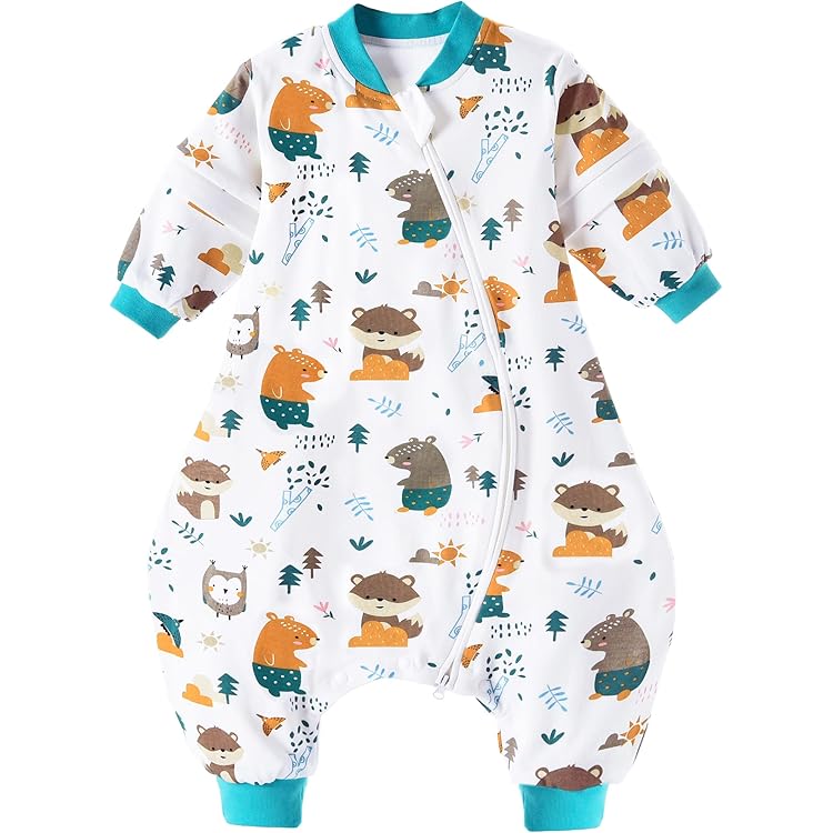 MIKAFEN Babyslaapzak met voeten, 2,0 Tog, 100% katoen, kinderslaapzak voor het hele... | bol