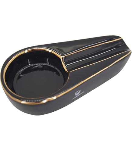 Cendrier de luxe, cendrier à cigares rétro en bois carré surdoré de Cendrier de luxe, cendrier à cigares rétro en bois carré surdoré de