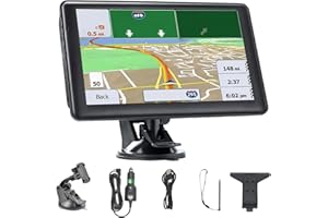 DGAYAEIC Navegador por satélite de 7 Pulgadas para Coche, navegación GPS H;D con mapas del Reino y Europa, Asistencia de orientación de Carril, actualizaciones gratuitas, búsqueda de código Postal, guía